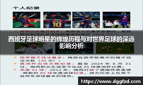 西班牙足球明星的辉煌历程与对世界足球的深远影响分析